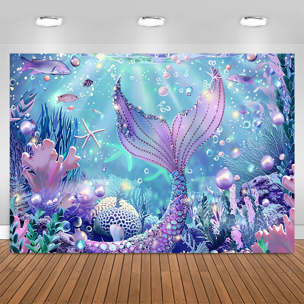 Baby Food Plan - Mermaid Under The Sea Birthday Backdrop