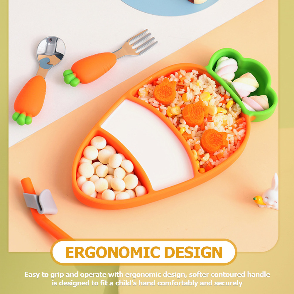 Baby Food Set - 1Set Carrot Design Baby Tableware Set