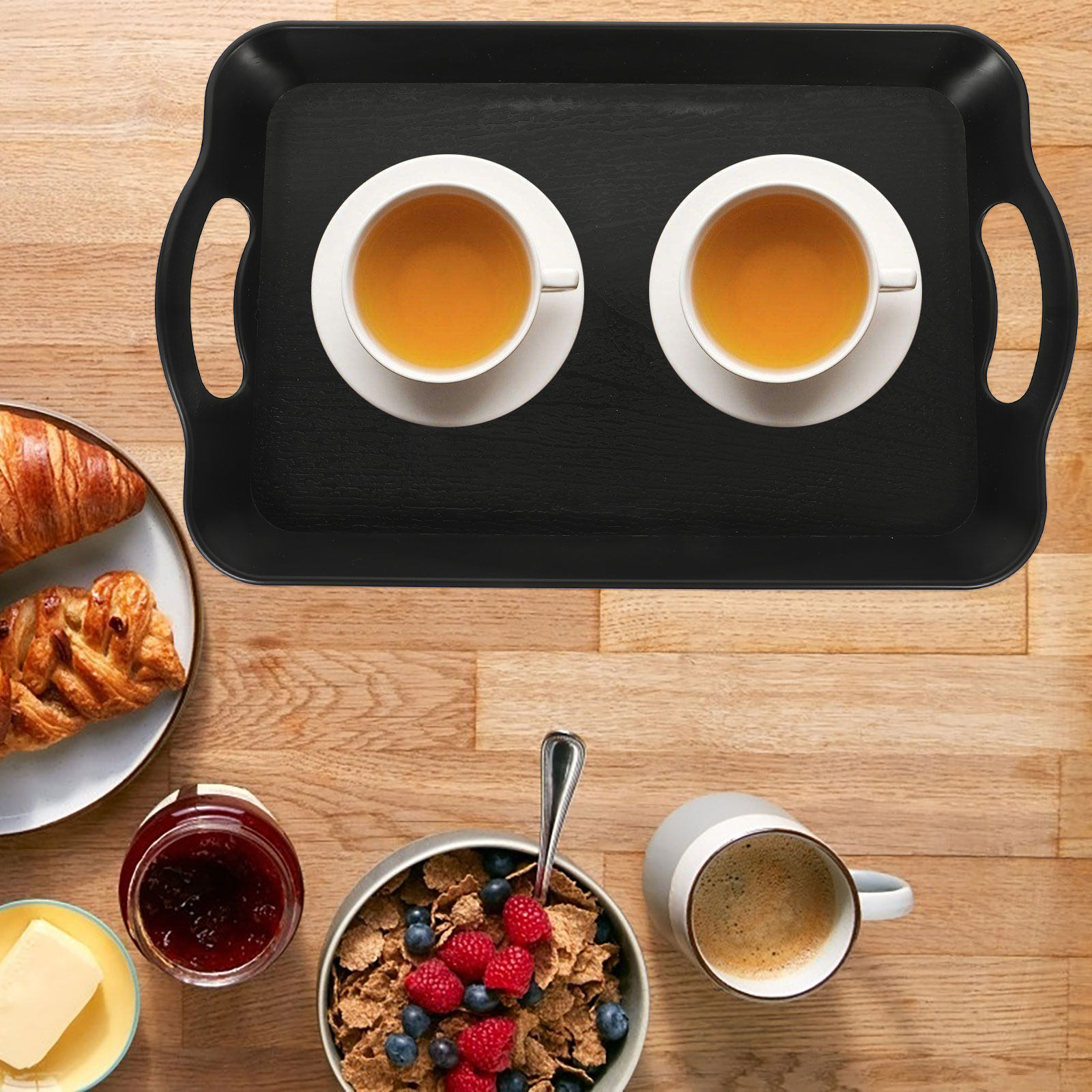 Baby Food Restaurant - Double Handle Serving Tray Rectangular Food