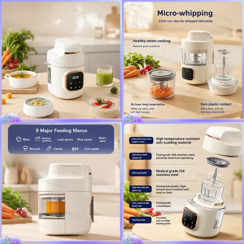 Baby Food Maker All In One - Automatic Electric Steam Cooker for Baby