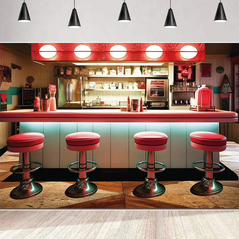 Photography Backdrop 50s Diner - Baby Food Restaurant recensie en prijs