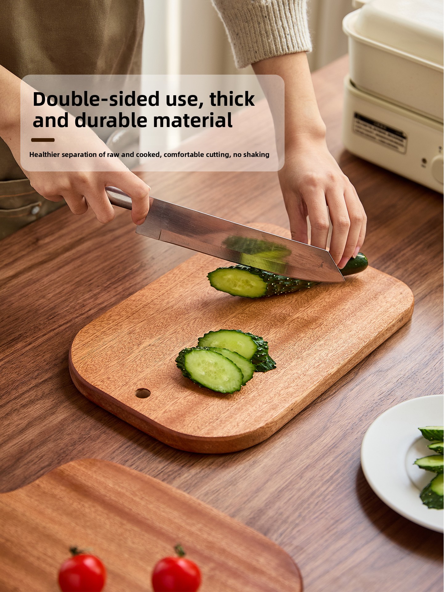  Wood Cutting Board Uptown Tea - Baby Food Restaurant recensie en prijs