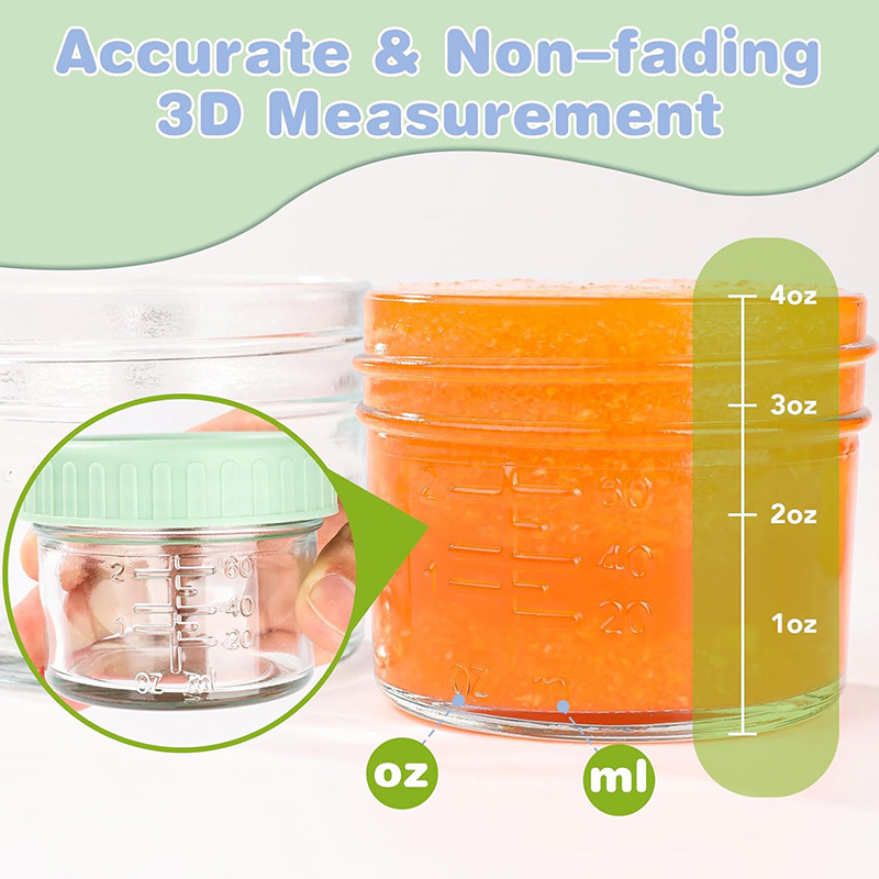 120ml 6Pcs Food Grade Glass Ba - Baby Food Yogurt recensie en prijs