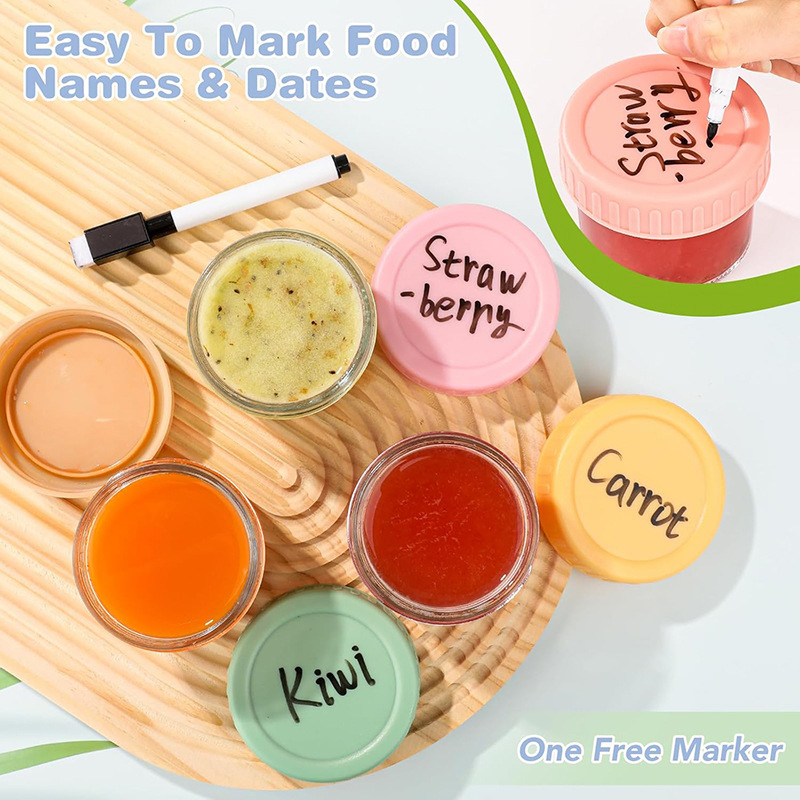 120ml 6Pcs Food Grade Glass Ba - Baby Food Yogurt recensie en prijs