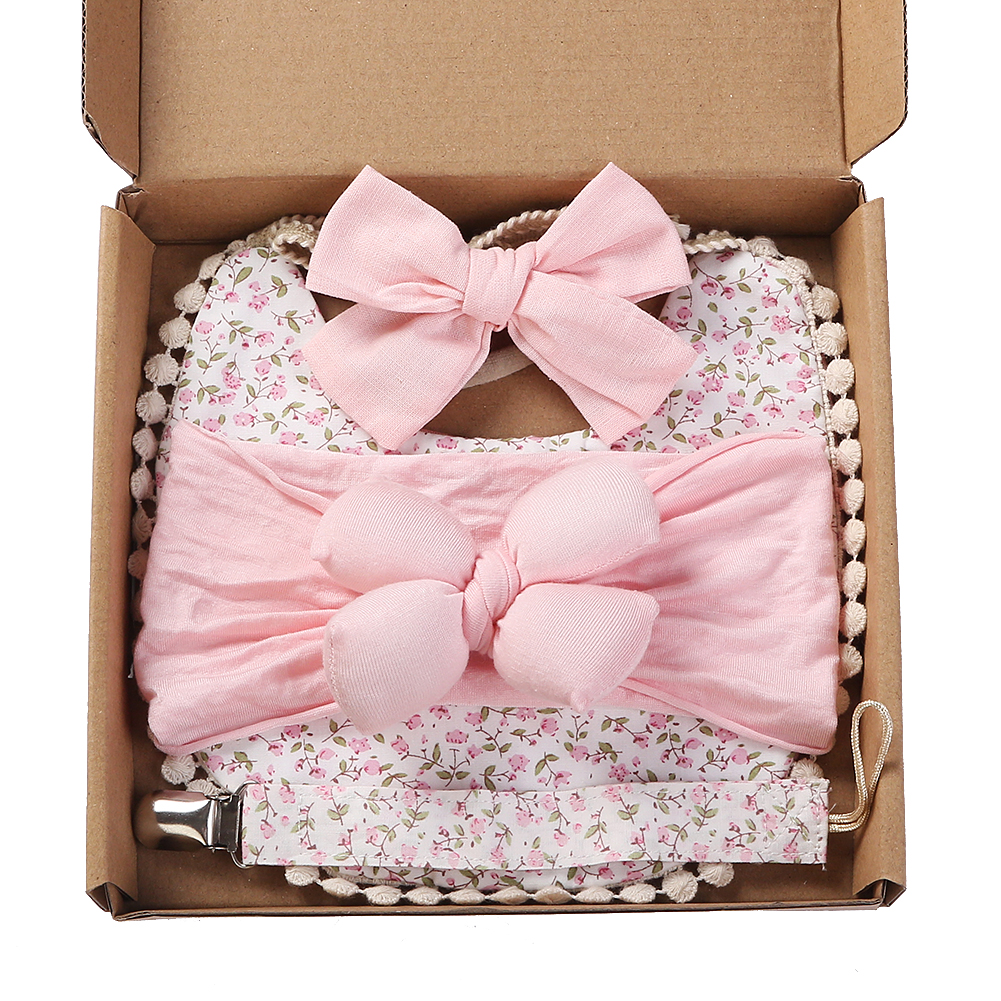 4Pcs/Set Flower Print Baby Bib - Baby Food Set recensie en prijs