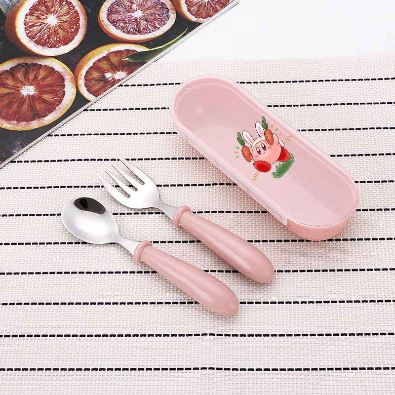 3pcs/set Kirbys Spoon Forks Bo - Baby Food Lunch recensie en prijs