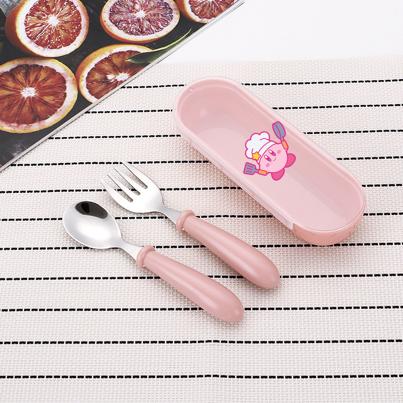 3pcs/set Kirbys Spoon Forks Bo - Baby Food Lunch recensie en prijs