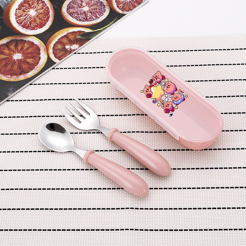 3pcs/set Kirbys Spoon Forks Bo - Baby Food Lunch recensie en prijs