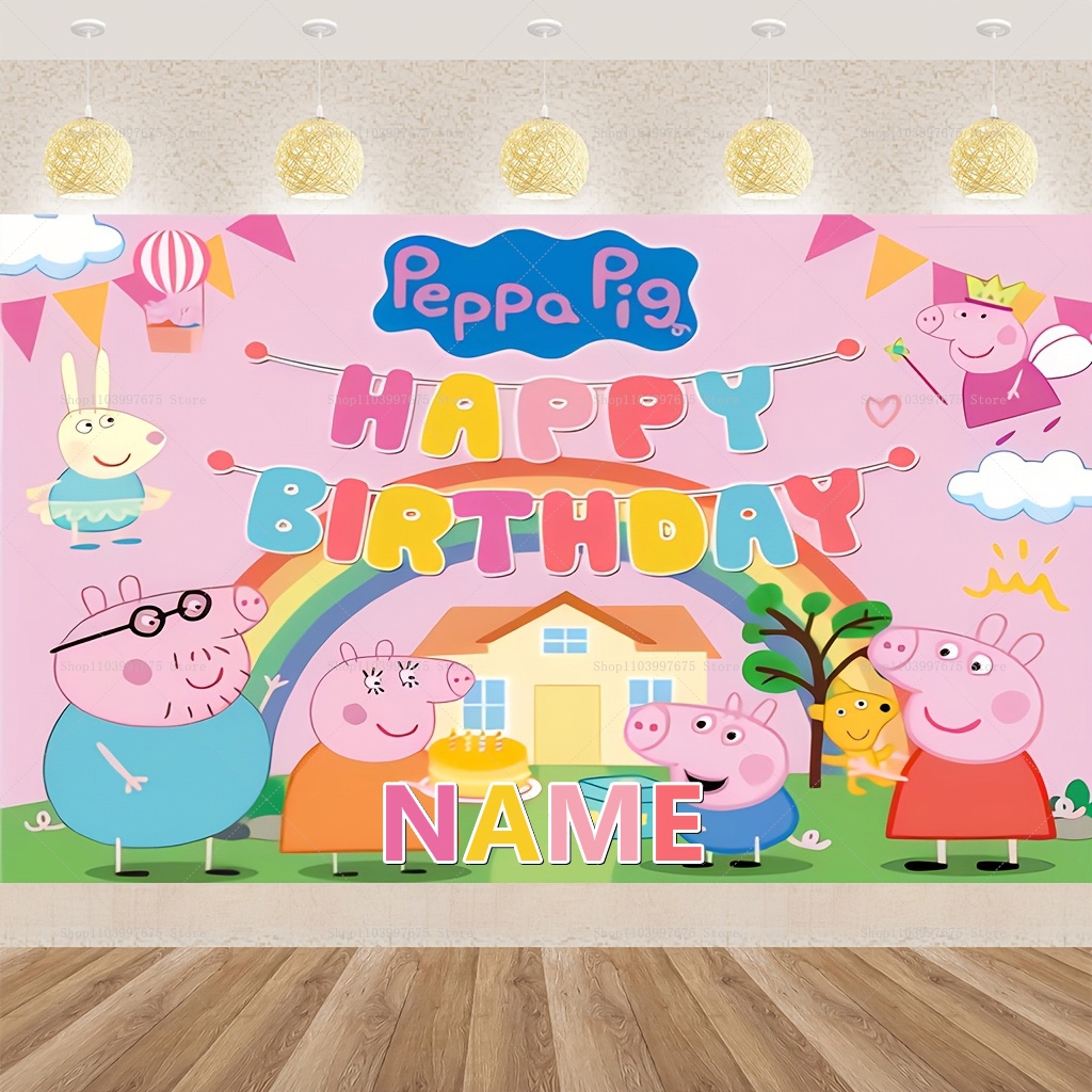 Custom Name Cartoon Peppa Pig  - Baby Food Plan recensie en prijs