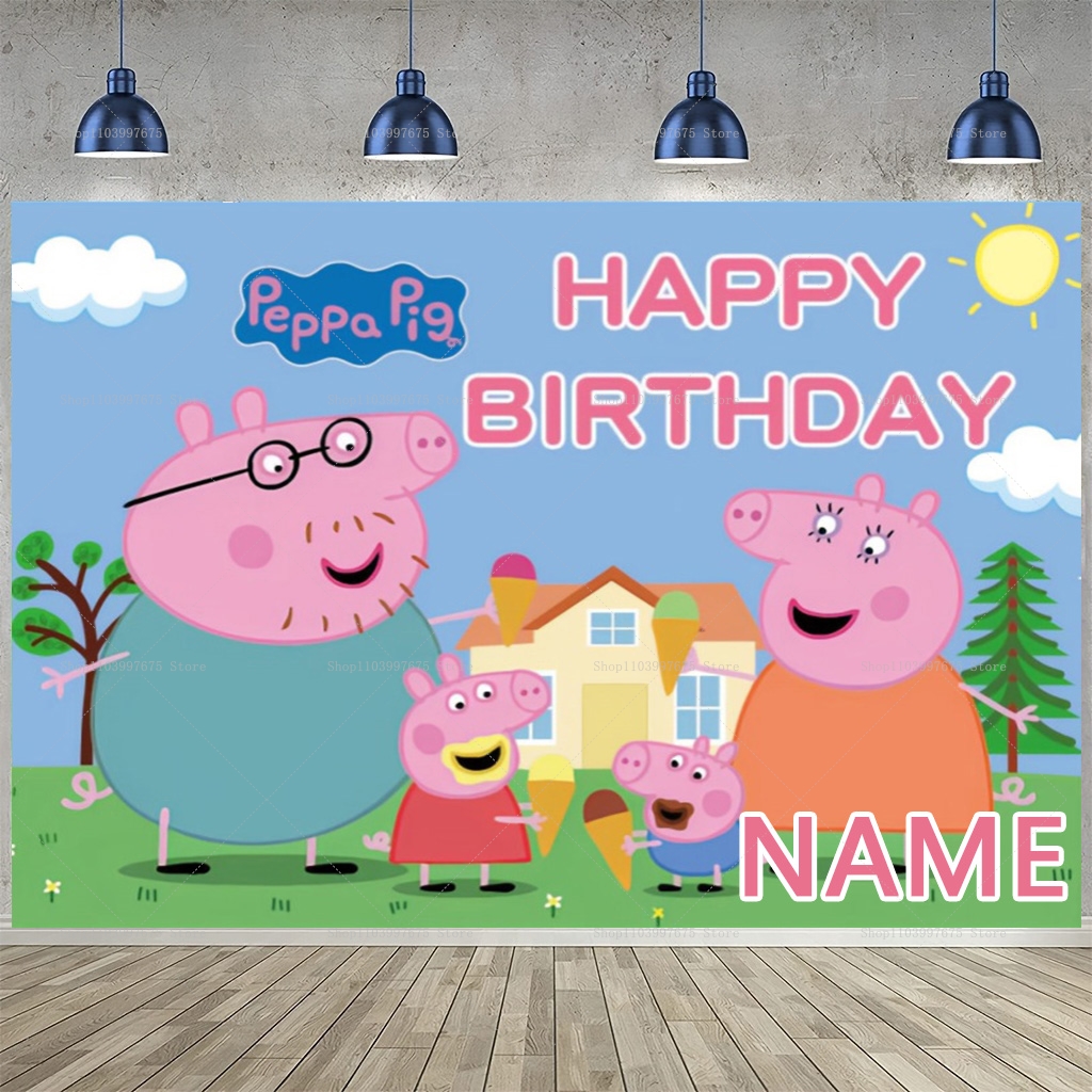 Custom Name Cartoon Peppa Pig  - Baby Food Plan recensie en prijs
